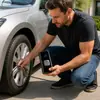 Bomba de Aire Inalámbrica para Coche Portátil de Mano Inteligente Luz de Emergencia para Exteriores Bomba de Aire con Cable Suministros Transfronterizos