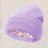 Gorro de Punto Forrado de Satén con Logo Personalizado, Gorro Versátil Unisex, Gorro de Lana Resistente al Viento y al Frío para Otoño e Invierno