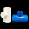Conexão T de redução de PVC branco para fornecimento de água 25 x 20-250 x 200 conexão T de redução de plástico azul