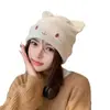Touca Pós-Parto para Gestantes, Estilo Outono e Inverno, Turbante Feminino, Touca de Tricô de Inverno, Touca de Lã, Touca Fofa Afina o Rosto