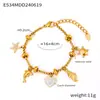 Pulsera de moda transfronteriza de Europa y Estados Unidos con diamantes de imitación, accesorios nicho, Joker, acero titanio chapado en oro de 18k, color de joyería, venta al por mayor