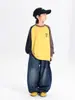 Nuevos pantalones vaqueros estilo japonés para niños, colección otoño 2026: informal, diseño de pierna curva, elegantes jeans de pierna ancha para niños