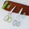 Atacado do Fabricante Tesoura Multifuncional de Aço Inoxidável para Cebolinha Afiada Utensílios de Cozinha Tesoura de Cinco Camadas para Cebolinha Tesoura para Papel Picado para Cortar Cebolas