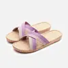 Pantuflas de Masaje Pantuflas de Lino Verano para Mujer Interior Hogar Zapatos de Hombre Pareja Antideslizante Tela para el Hogar Verano