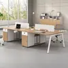Pantalla de escritorio de oficina minimalista moderna estación de trabajo escritorio de computadora para empleados estación de trabajo para varias personas combinación de muebles para puestos de empleados