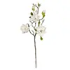 Flores de magnolia blanca indonesia artificiales de múltiples cabezas, hechas de material PU, para decoración del hogar y de bodas, venta al por mayor de fabricante de hoteles, flores artificiales para sala de estar