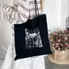 Bolsa de Ombro em Lona 2026 Novo Estilo Coreano Moda Estampada Artística Bolsa de Ombro Grande Capacidade Bolsa para Alunos Aula Reforço