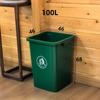 Bote de Basura Cuadrado Descubierto Comercial de Gran Capacidad Grande Cocina Contenedor de Desechos de Cocina con Tapa Hogar Catering Cubo para Gabinete