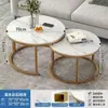 Mesa de centro redonda de madeira minimalista de luxo leve para sala de estar em casa, mesa lateral para sofá de apartamento pequeno, mesa lateral multifuncional moderna