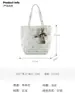 Bolso de hombro colorido de principios de primavera, bolso tote a cuadros, bolso de hombro con lazo, bolso versátil de gran capacidad, bolso de hombro dulce