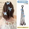 Bonito borboleta crianças corda de cabelo peruca torção trança, elástico, Little Girl rabo de cavalo alto laço corda de cabelo acessórios de cabelo