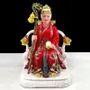 Estátua de Mármore Branco da Avó Taishan Decoração de Casa 1216 polegadas 19 polegadas Bixia Yuanjun Imperatriz Virgem Mãe Silenciosa