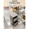 Herramientas de Barbería Mostrador Peluquería Especial Acero Inoxidable Peluquería Gabinete de Doble Cara Almacenamiento con Cajón Portafan