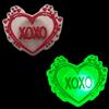 Dia dos Namorados Temático LED Embutido Sapato Buraco de Flor Sapato Flash Buraco de Fivela de Sapato Bolsa Acessórios Luminosos Fivela Decorativa