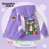 Chaqueta cortavientos con forro de polar para niños Roblox, Cortavientos con capucha de estampado de dibujos animados para niños mayores, Estilo invierno
