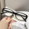 Armazón de Gafas Lisas Tr90 para Mujer, Armazón de Gafas Ovalado Elegante de Gama Alta con Filtro de Luz Azul, Gafas Ojo de Gato para Hombre, Transfronterizo