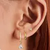 Pendientes de Latón Electrochapado en Oro Real de Moda de Alto Diseño para Mujer, Venta Caliente Transfronteriza Europea y Americana