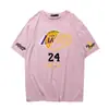 Camiseta de manga corta con estampado de Kobe 24, ropa holgada de verano para hombre y mujer