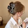 Pinza para el Cabello Floral Dulce y Fresca con un Toque de Lujo, Horquilla Exquisita para Mujer, Pinza de Tiburón Moderna y Versátil, Horquilla para Peinados Recogidos