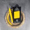 Vela clásica de 6 pulgadas en caja de color, venta al por mayor, para uso doméstico, boda, emergencia, sin humo, insípida, roja y blanca, con varilla larga, borde cruzado