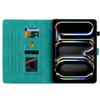 Funda de cuero plana para iPad Air de 13 pulgadas Samsung Tab S10FEplus soporte para tarjetas flor de lirio esmerilado