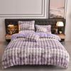 Conjunto de Quatro Peças de Veludo de Leite Mais Vendido Transfronteiriço, Lençol e Capa de Edredom de Veludo de Coelho, Conjunto de Cama de Quatro Peças de Veludo de Leite Grosso de Inverno
