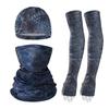 Venta caliente transfronteriza: gorro de montar con protector solar de seda de hielo y turbante de seda de leche para deportes al aire libre, combinación de protección solar tres en uno.