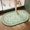 Alfombrilla de Diatomeas para Baño, Alfombrilla para Pies Resistente a la Suciedad Estilo Americano, Alfombrilla Absorbente de Agua Antideslizante para Inodoro, Alfombra de Separación Seca y Húmeda