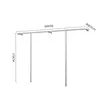 Prateleira de display para loja de roupas cabide de chão cabide de parede para roupas femininas roupas infantis cabide de parede em aço inoxidável cabide de parede com suporte lateral
