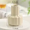 Estilo Crema de Ins Cerámica de Escritorio Jarrón Pequeño Renovación de Habitación Objetos Pequeños Cálidos Adornos de Flores Artificiales Decoración de Oficina