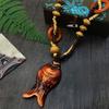 Colar de Contas de Madeira, Adequado para Passeios na Praia e Litoral, Joia com Pingente, Colar Longo Estilo Algodão e Linho, Artesanato Feito à Mão na Amazon