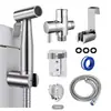 Compañero de Baño Transfronterizo Uno Entra Dos Salen Válvula Triangular Bidé de Baño Pistola Rociadora Booster de Alta Presión Set para Uso Doméstico