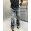 Otoño Versátil Retro Lavado Personalidad Americana Jeans Hombres Lujo Ligero Temperamento Estilo Hong Kong Desaliñado Guapo Cómodo Simple
