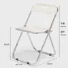Mesa Plegable de Acrílico Transparente Escritorio Portátil para Oficina Estudio Mesa y Silla Combinación Nórdica Dormitorio Hogar Celebridad de Internet
