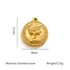 Acessórios de Joias de Luxo Leve Pingente Único Banhado a Ouro 18K Cabeça de Beleza Pingente Transfronteiriço Colar Pingente de Joia