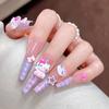 Nuevos adornos de manicura de Hello Kitty rosa con bonito lazo de dibujos animados, adornos de resina para uñas de gato Anxin, venta al por mayor