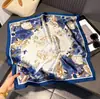 Pañuelo Delgado de Seda de 70 cm con Estampado de Poni, Pañuelo para Mujer, Accesorio para Camisa, Pañuelo para el Cuello, Pañuelo Cuadrado Pequeño, Chal de Alta Gama
