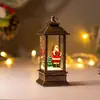 Lámpara de Viento Navideña Rellena de Agua Luz Led de Cristal Papá Noel Decoración para Fiesta Navideña Adornos Regalos de Navidad