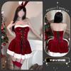 Lingerie Sexy Roupa de Natal Roupa Sexy para Seios Pequenos Puro Desejo Roupa de Ano Novo Uniforme Bonito Roupa de Natal