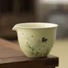Pintura al Óleo de Margarita Pintada a Mano Estilo Mariposa Taza de Feria Cerámica Kung Fu Juego de Té Hogar Pequeño Fresco Divisor de Té Mariposa