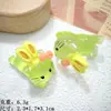  Coelho deitado tridimensional luminoso maré brincar diy brinquedo infantil boneca máquina grampo de cabelo carro acessórios de resina pequenos enfeites