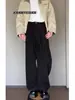 Calça masculina Cleanfit Margiela, primavera e outono, com caimento fluido, toque de alta qualidade, calça pantalona, estilo high street americano, calça que afina