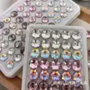 Decorações de Unhas Artísticas Octogonais Corte Rosa de Celebridade da Internet, Strass de Cristal de Alta Qualidade com Base Pontuda, Strass para Unhas Branco Transparente Rosa Champagne Moonlight Atacado
