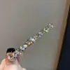 Presilha de Cristal Estilo Coreano Luxo Leve High-End Strass Presilha Lateral Versátil Franja Lateral Cabelo Fino Acessórios de Cabelo para Mulheres