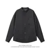 Camisa para Hombre de Comercio Exterior 2026, Lyocell Tencel Imitación Lino Transpirable Estilo Old Money Camisa de Manga Larga para Hombre