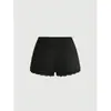 Artículo de Comercio Exterior de Alta Venta: Conjunto de Pijama Sexy de Camisola y Shorts con Ribete de Encaje, Ropa de Casa Transpirable de Canalé, Directo de Fábrica