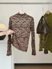 Camisole de renda com gola alta francesa, nova coleção de outono feminina, top em camadas estilo coreano, roupa íntima fina e transparente de rede
