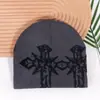 Gorro de Punto de Doble Trenza Halloween Transfronterizo Otoño e Invierno Cálido Cortavientos Moda Tendencia Fiesta Callejera Gorro para el Frío