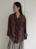 Nuevo para Otoño 8/10 Principios de Otoño Nuevo Romántico Urbano Exquisito Suave Suave Resistente Elegante Camisa de Mujer F1027