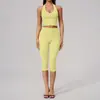 Novo conjunto de yoga para mulheres, secagem rápida, bumbum pêssego, justo ao corpo, modelador de barriga, respirável, adequado para fitness, corrida e esportes ao ar livre, modelo 5529